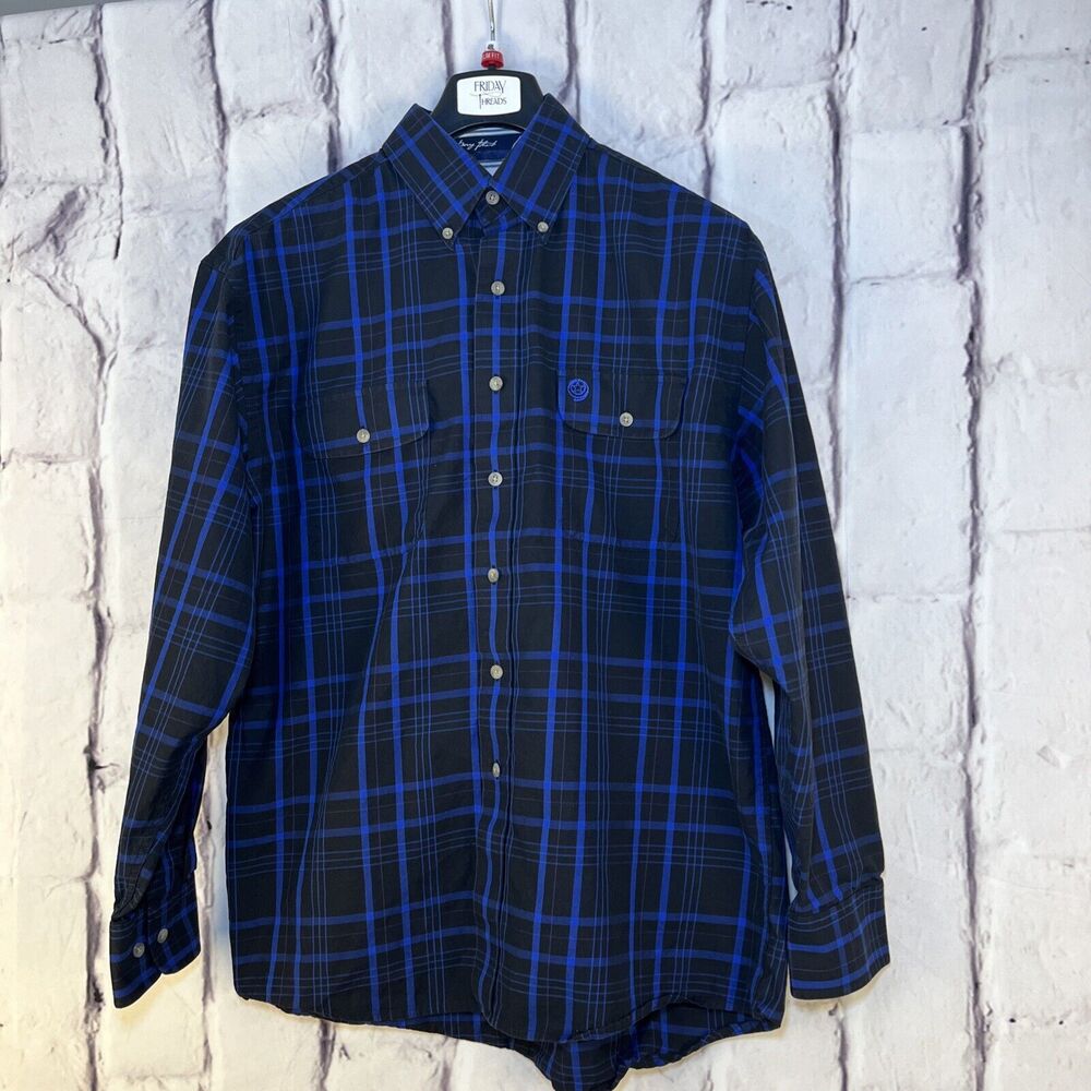 George Strait Cowboy Cut Collection by Wrangler Mens Shirt Med Multicolor Plaid